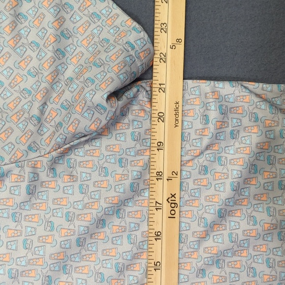 Huk Shirt Men's L Gray Polo Drinks Print Short Sleeve Performance Stretch - Picture 3 of 8